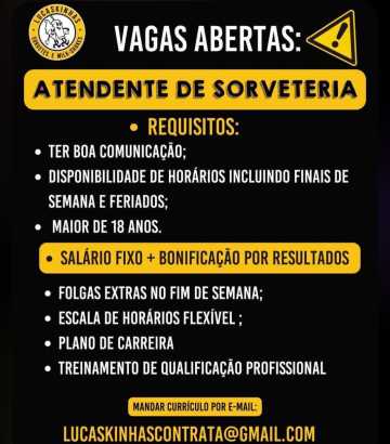 Atendente de sorveteria 