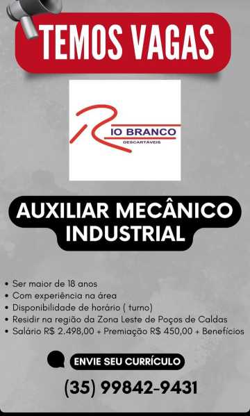 Auxiliar mecânico industrial