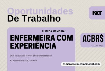 ENFERMEIRA COM EXPERIÊNCIA