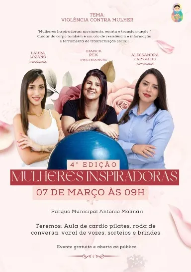 Mulheres Inspiradoras promove manhã de movimento, escuta e conscientização no Parque Antônio Molinari