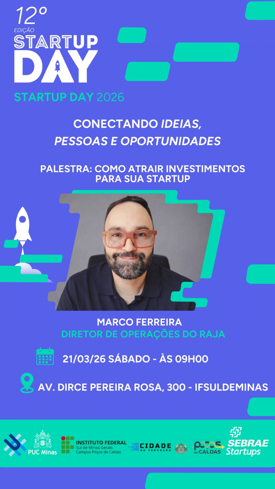 Poços de Caldas recebe a 12ª edição do Startup Day 2026