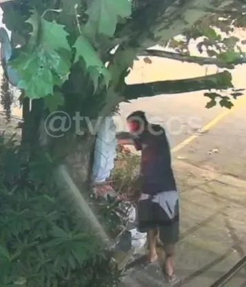 VÍDEO: Homem é flagrado furtando imagens de Nossa Senhora Aparecida em Poços de Caldas